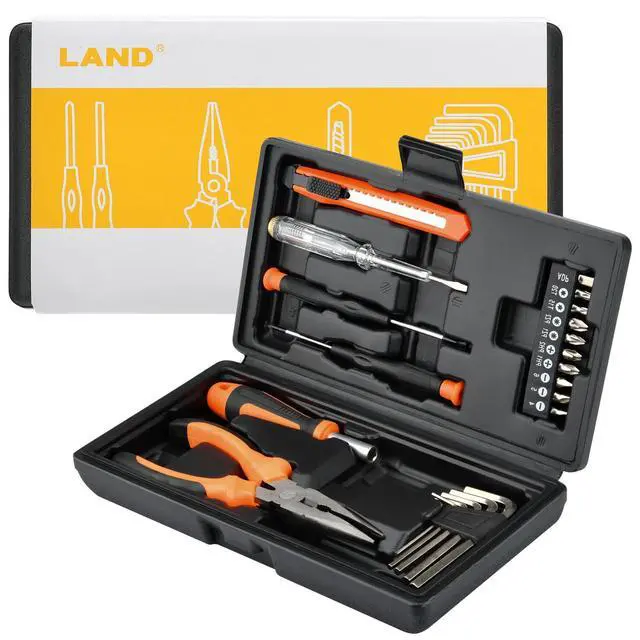 Alt view image 2 of 7 - 22-Piece Compact Tool Kit with Toolbox
