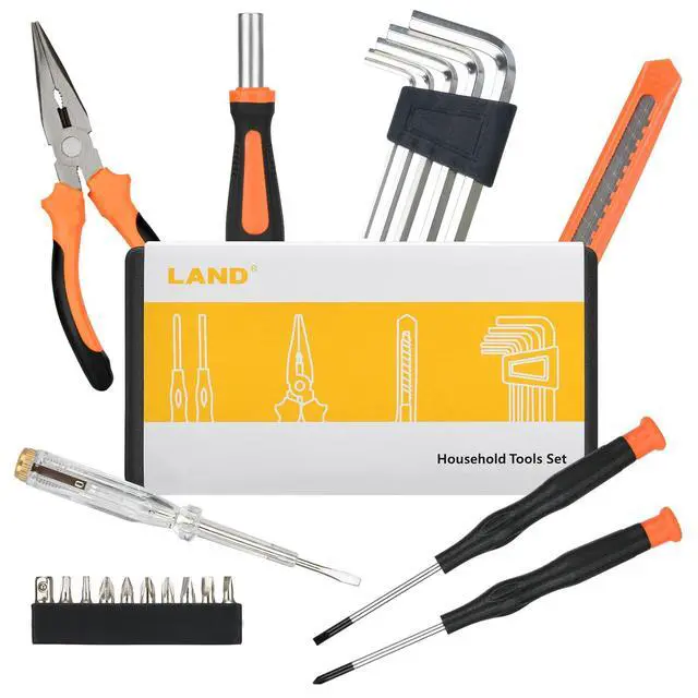 Alt view image 3 of 7 - 22-Piece Compact Tool Kit with Toolbox