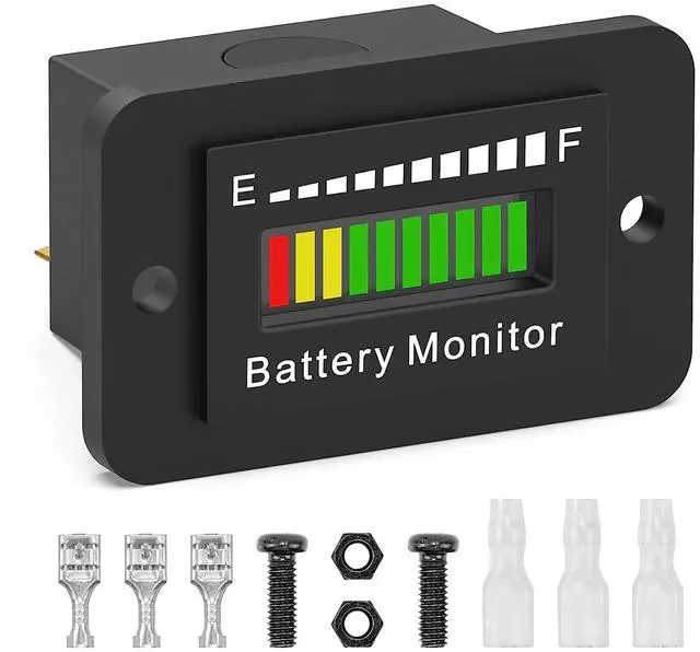 Main image of 12V 24V 36V 48V 60V 72V LED Battery Monitor Meter Battery Fuel Gauge Indicator ELMCONFIG BM210 Lead-Acid&Lithium ion Battery Tester for Golf CART Yamaha Club CAR EZGO Stacking Machine Motorcycle