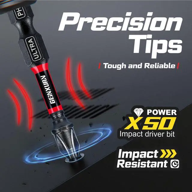Alt view image 5 of 7 - 82Pieces Impact Screwdriver Bits Set, Magnetic S2 Steel Phillips/Square/Torx/Hex Insert Power Bits Tips with Impact Bit Holder and Impact Nut Driver and Mini Wrench