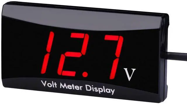 Main image of DC 12V Car Digital Voltmeter - LED Display Voltage Volt Meter Gauge for Car Motorcycle (Red)