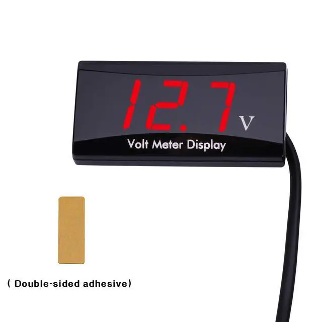 Alt view image 6 of 7 - DC 12V Car Digital Voltmeter - LED Display Voltage Volt Meter Gauge for Car Motorcycle (Red)