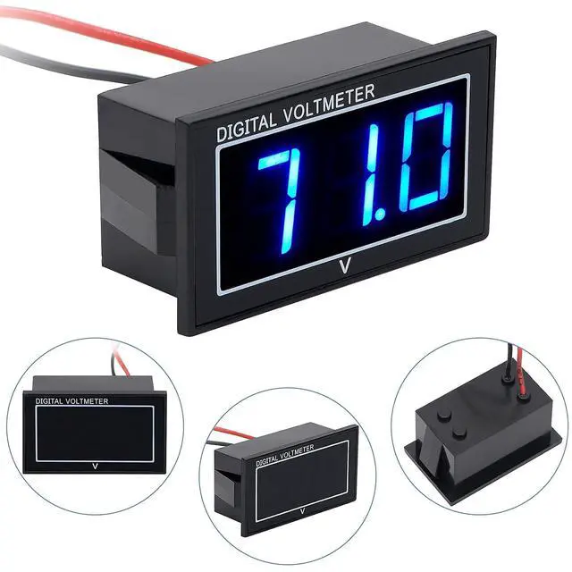Alt view image 2 of 7 - IPX8 DC5-130V Waterproof Voltmeter Digital Display Battery Voltage Tester