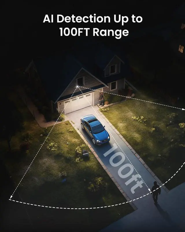 Alt view image 5 of 7 - ieGeek Solar Security Cameras Wireless Outdoor, WiFi Surveillance Camera with Solar Panel & 9000mAh Battery, 24/7 Recording, 360° Panoramic View, Auto Tracking, 2K Color Night Vision, No Subscription