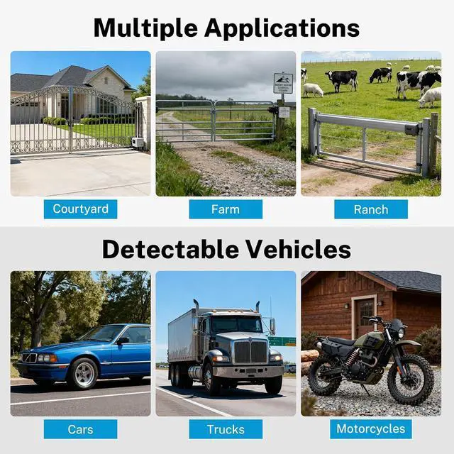 Alt view image 6 of 6 - FIRMERST Vehicle Exit Sensor Wand for Automatic Gate Opener - 50ft Wired Driveway Probe with Adjustable Sensitivity - Compatible with Mighty Mule, Topens, Ghost Controls, LiftMaster