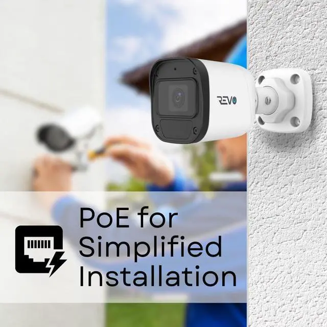 Alt view image 2 of 7 - Revo Ultra Blue Series 8CH 4K POE H.265 NVR, 2TB & 6X 2K (4mp) Indoor/Outdoor IR Cameras with Built-in Mic Remote Access Via Pc, Mac & Phone (No Monthly Fee)