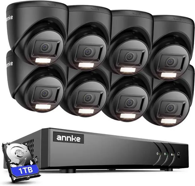 Main image of ANNKE Wired CCTV Security Camera Systems Outdoor, 8 Channel 3K Lite H.265+ DVR Recorder and 8× 1080P Surveillance Cams with Smart Color Night Vision, Email Alert, AI Motion Detection, 1TB Hard Drive