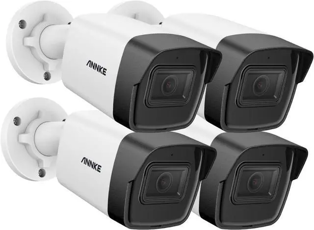 Main image of ANNKE 3K PoE Bullet Security Cameras, 4pack Surveillance IP Cameras with Mic, 2.8mm Lens, Human&Vehicle Detection, IP67 Weatherproof, Color Night Vision