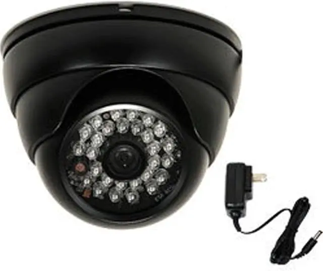 Main image of VideoSecu Dome Day Night Outdoor Security Camera Vandal Proof Built-in 1/3" Effio CCD 600TVL Wide Angle Lens 28 Infrared LEDs for CCTV DVR Home Surveillance with Power Supply VD6HBL WS1
