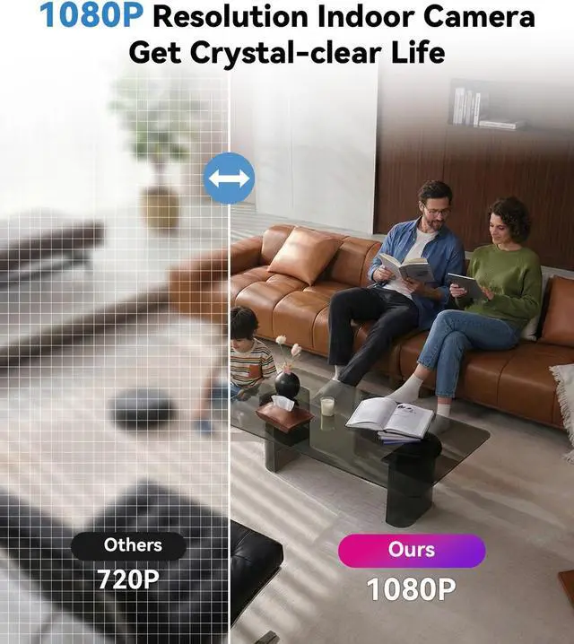 Alt view image 3 of 7 - 1080P HD Wireless WiFi Indoor Camera Smoke Detector for Home Security with App Control & Motion Detection,Outdoor Camera with Night Vision & Loop Recording for Office/Garage/Shop,Easy to Use