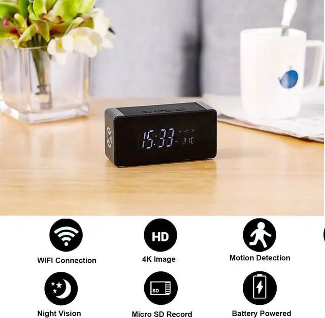 Alt view image 2 of 7 - WiFi Wireless Mini Security Camera, Full HD 4K/2K/1080P Surveillance Cam for Home Safety Support 5G&2.4G with Night Vision and Motion Detection, APP Control with SD Storage