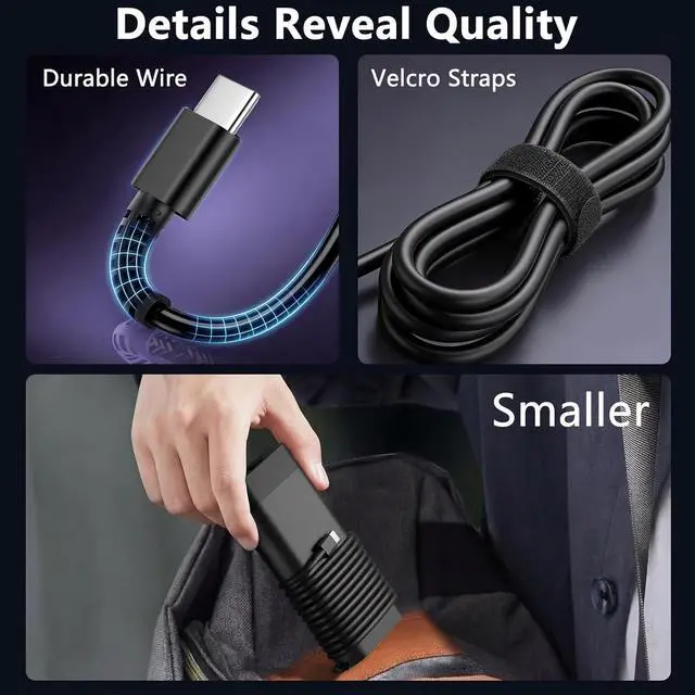 Alt view image 5 of 7 - 140W USB-C Charger Compatible with HP OMEN Transcend 14/ZBook 8 G1i