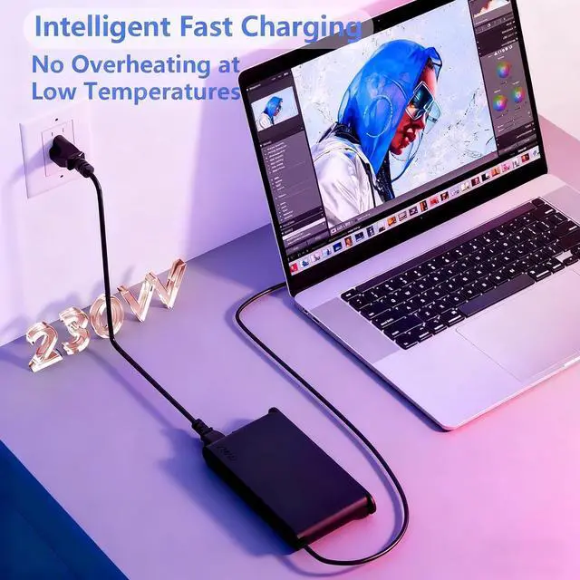 Alt view image 7 of 7 - 230W Laptop Charger Compatible with Lenovo Legion 5 5i 5P 7 C7 S7 Y520 Y740 Y730 Y900 Y910 Y920 Y7000P, Slim AC Power Adapter Compatible with Thinkpad P17 P16 P15 ThinkBook 16P, 9.3FT Power Cord