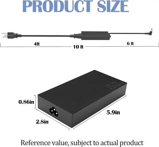 Alt view image 2 of 6 - 150W 7.5A AC Charger fit for ASUS Creator Q Q540V Q530V Q540VJ Q530VJ Q540
