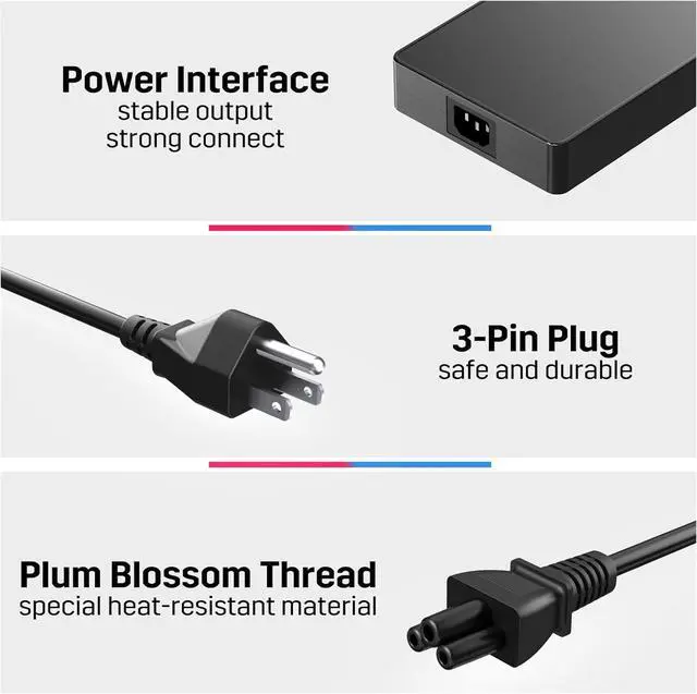 Alt view image 5 of 7 - 330W GaN AC Adapter Replacement for Lenovo Legion pro 9 7 7i 5i 5 16IRX8 RTX 4070 4080 4090 Gaming Laptop Charger Supply Cord