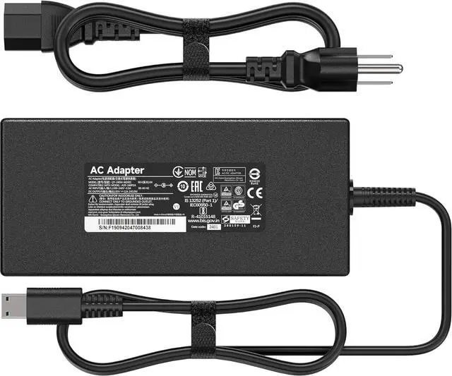 Main image of 240W USB Tip Charger Compatible with MSI Raider GE76 GE66, Vector GP76 GP66, Stealth GS77, Katana 15 17, Creator Pro Z16P Z17, A20-240P2A A240A007P S93-0409410-C54 Laptop Power Adapter Cord