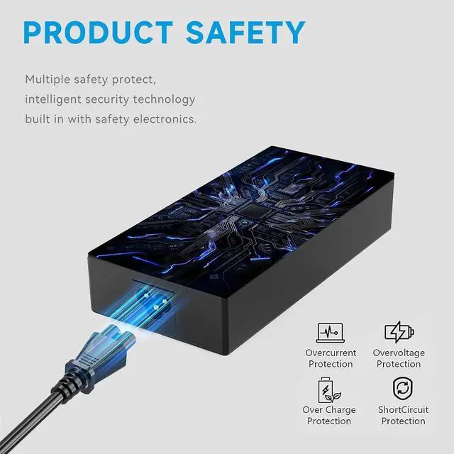 Alt view image 5 of 7 - 150W Laptop Charger Compatible with MSI Katana GF66 GF76, Sword 15, Pulse GL66 GL76, Crosshair 15 17, 20V 7.5A AC Adapter, Replacement for A18-150P1A, ONLY for 4.5mm Tip