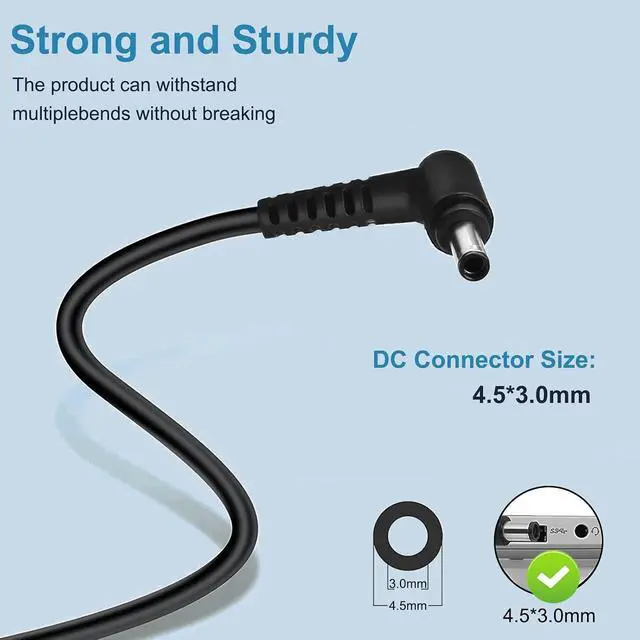 Alt view image 5 of 6 - 150W Charger Compatible with Msi Cyborg 15 gf63 gf66 gf76 gl66 gl76 Gigabyte a16 a18 X16 fsp150-acbs3
