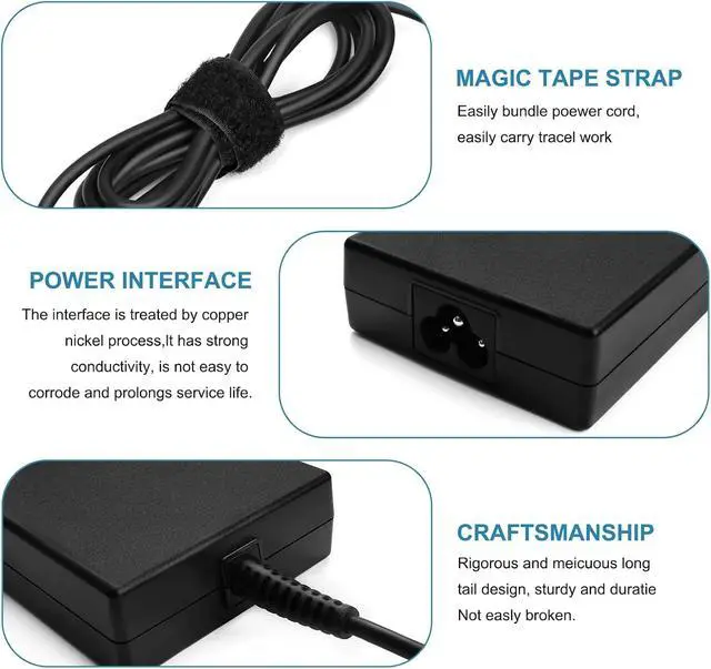 Alt view image 6 of 6 - 150W Charger Compatible with Msi Cyborg 15 gf63 gf66 gf76 gl66 gl76 Gigabyte a16 a18 X16 fsp150-acbs3