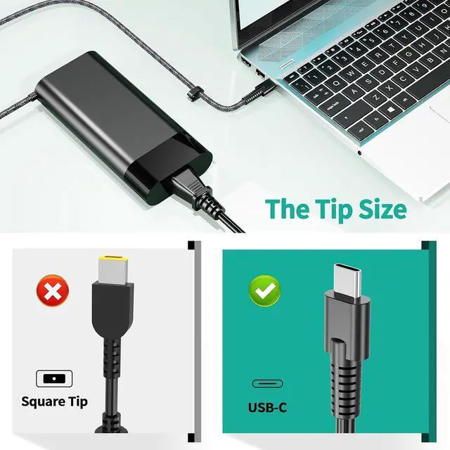 Alt view image 2 of 7 - Slim 140W USB C Laptop AC Adapter for HP OMEN Transcend 14 14-fb0000 14t-fb1000 14-fb0097nr 14-fb1047nr Spectre X360 2-in-1 16 16-aa0097nr N22270-001 N22282-001 PA-1141-08HT X360 Supply Adapter Cord
