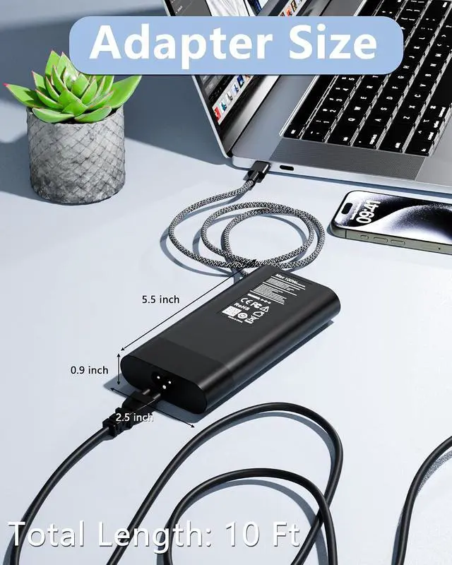 Alt view image 3 of 7 - 100W USB-C Charger Compatible with HP ZBook Firefly 14 16 G11