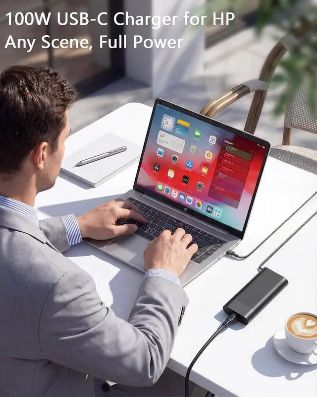 Alt view image 6 of 7 - 100W USB-C Charger Compatible with HP ZBook Firefly 14 16 G11