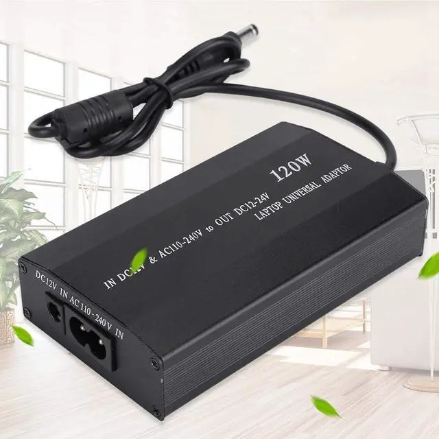 Alt view image 6 of 7 - Universal Power Adapter, 120W Home/Car Use Notebook Power Adapter Laptop Power Supply Portable USB Computer Charging With 34 DC Connectors (US)