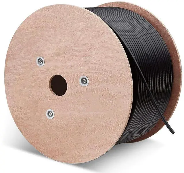Main image of 1000ft Outdoor Ethernet Cable Direct Burial Bulk Cat 5 Network Line, 24AWG 4 Pair Solid Bare Copper, 350MHz, PoE++ (4PPoE), UV Resistant, Unshielded Twisted Pair (UTP)