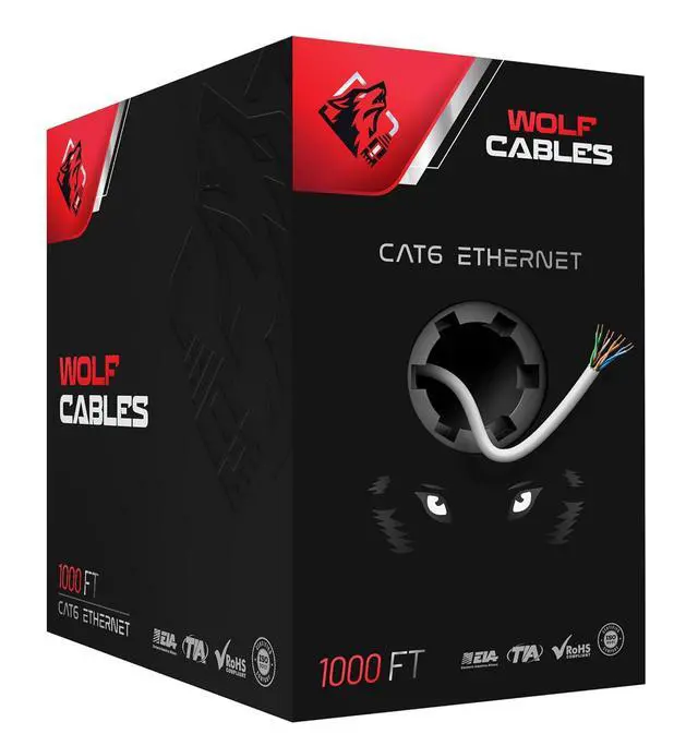Main image of | Heavy-Duty CAT6 Ethernet Cable 1000ft | UTP, 23AWG, 550MHz | Stable & Remarkable Performance (White)