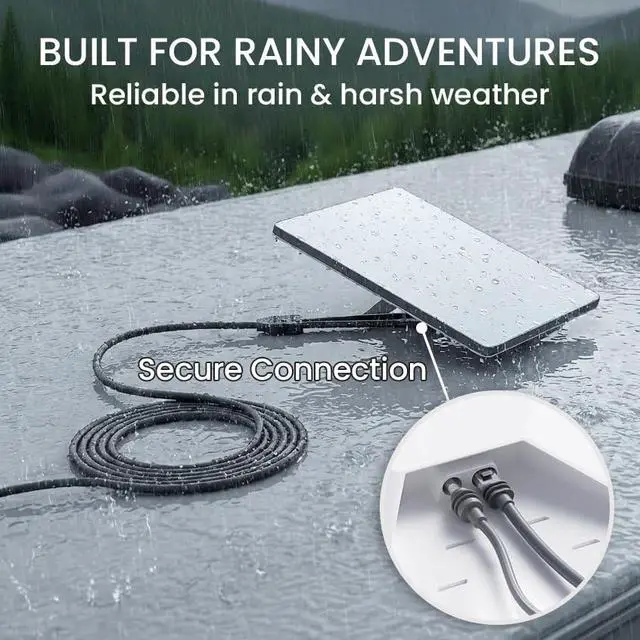 Alt view image 4 of 5 - 50FT/15M Starlink Mini Ethernet Cable, 2-in-1 Integrated DC Power and Gigabit Data Replacement Cord, Heavy-Duty Waterproof Starlink Mini Accessories for RV, Marine, Camping