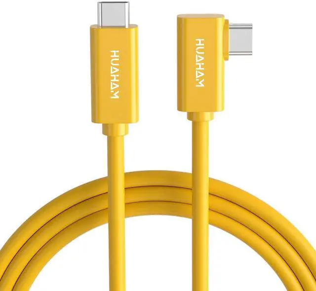 Main image of Fiber Optic USB C Tethering Cable 15FT, Right Angle 10Gbps Bidirectional Data Transfer & PD 60W USB 3.2 Gen2 Cable with German SiliconLine Chip for VR/Camera/Computer/Sony/Nikon/Canon/FujiFilm