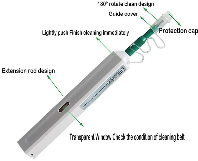 Alt view image 4 of 7 - Fiber Optic Connector Cleaning Pen,5PCS Fiber Optic Cleaner Pen for 2.5mm Ferrules SC,FC,ST,SC/ and FC/,800+ Clean Times