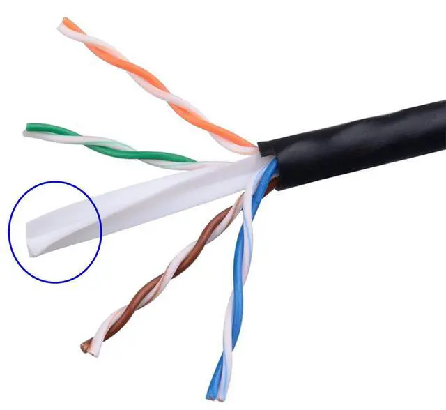 Alt view image 4 of 7 - Cat6 CMR 1000 Ft 23AWG Riser Rated Solid Bare Copper Cable 4 Twisted Pair UTP Bulk Ethernet Router Network POE Security Camera Cable LAN Cable PVC Black