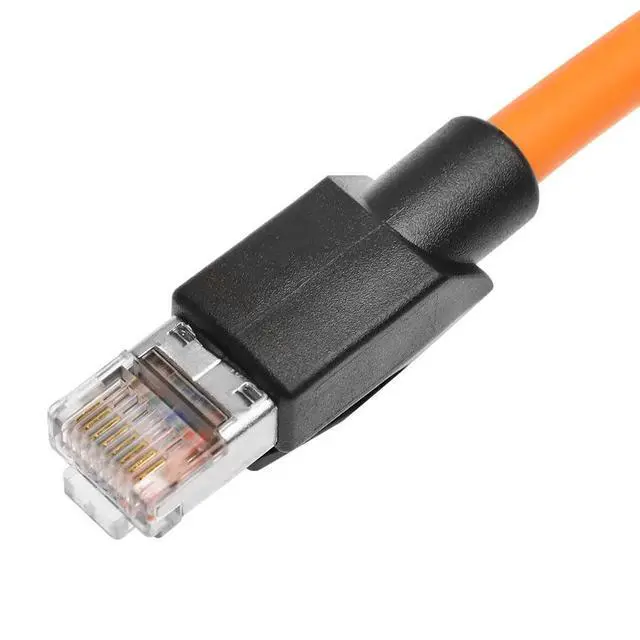 Alt view image 3 of 5 - Alvin's Cables RJ45 Ethernet Cable, CAT6A Shielded Industrial Profinet Ethernet Cable High-Flex Drag-Chain High-Speed Gold-Plated Connectors for PLC, Robotics & Motion Control 32.8ft/10m Orange
