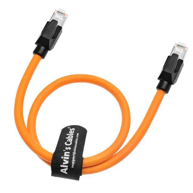 Alt view image 5 of 5 - Alvin's Cables RJ45 Ethernet Cable, CAT6A Shielded Industrial Profinet Ethernet Cable High-Flex Drag-Chain High-Speed Gold-Plated Connectors for PLC, Robotics & Motion Control 32.8ft/10m Orange