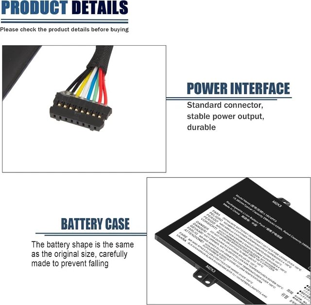 Alt view image 4 of 5 - 45Wh L18C4PF3 Laptop Battery L18M4PF3 L18M4PF4 L18C4PF4 for Lenovo ideapad C340-14API C340-14IML C340-14IWL S540-14API S540-14IML S540-14IWL Flex-14IML Flex-14IWL Flex-14API 81SS0005US