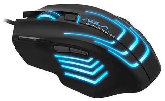 Alt view image 2 of 7 - S18 II RGB Gaming Mouse - Wired Ergonomic PC Gamer with 7 Customizable Buttons, 20 Million Clicks, 4000 DPI, Red Light Tracking, Compatible with Windows 10/7/XP (Black)