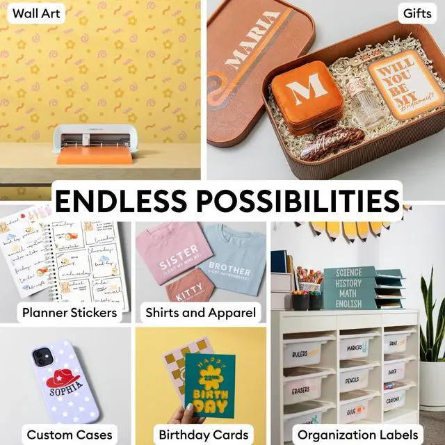 Alt view image 4 of 7 - Cricut Joy Xtra Deluxe Starter Bundle | 45+ Piece Materials & Accessories Sampler Kit with Vinyl, HTV, Sticker Paper, Cards & Tools