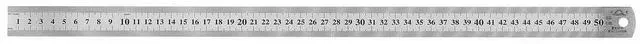 Alt view image 4 of 6 - -Hearty Groove Right Stainless Steel Metric Ruler 50 cm Stainless Metric Ruler