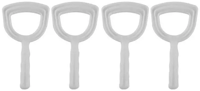 Alt view image 5 of 6 - Meat Scraper Bone Dust Scraper Bone Scraper White Poly Scraper Bone Dust Remover Square Bone Dust Scraper