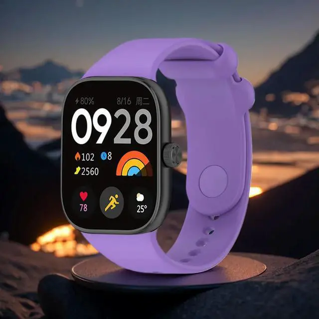 Alt view image 6 of 6 - Silicone Watch Straps Solid Color Sports Watchband Quick Release Adjustable Watch Band for Redmi Watch 4 for Band 8 Pro