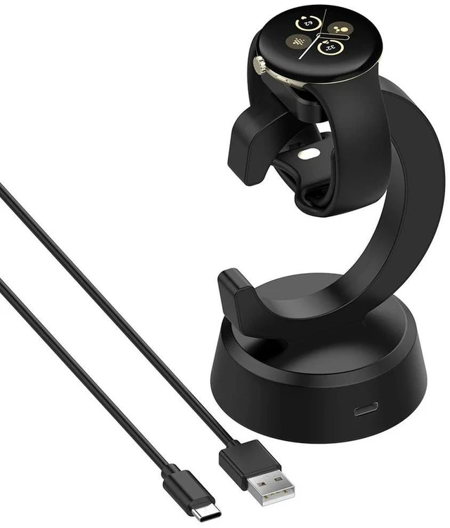 Alt view image 3 of 3 - Magnetic Charger Dock Stand with Cable Charge Station Base Charging Stand for Google Pixel Watch 3/Watch 2/Fitbit ACE LTE
