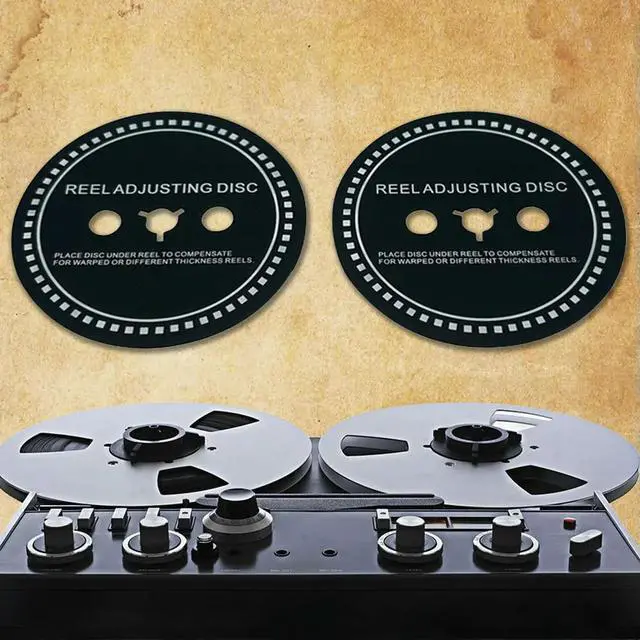 Alt view image 5 of 6 - 2 PCS SpBlack Reel Adjusting Disc 0.7/0.8/0.9/1.0/1.2MM SpDisc Trident / NAB Adapter Spfor Reel Tape Recorders