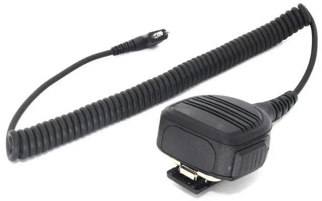 Alt view image 5 of 6 - PMMN4013A Speaker Mic Weatherproof Remote Speaker Microphone 2-Pin Shoulder Walkie Talkie Parts Accessories for Radio