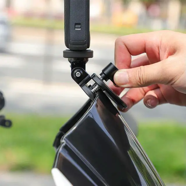 Alt view image 4 of 6 - Motorcycle Windshield Clip Aluminum Alloy Mount Motorbike Windscreen Clamp Mount Bike Windshield Camera Clip for Action 4