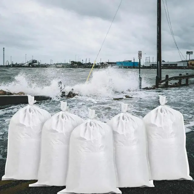 Alt view image 6 of 6 - Empty Poly Sandbags Heavy Duty Sand bags for Flooding Flood Water Barrier 10pcs