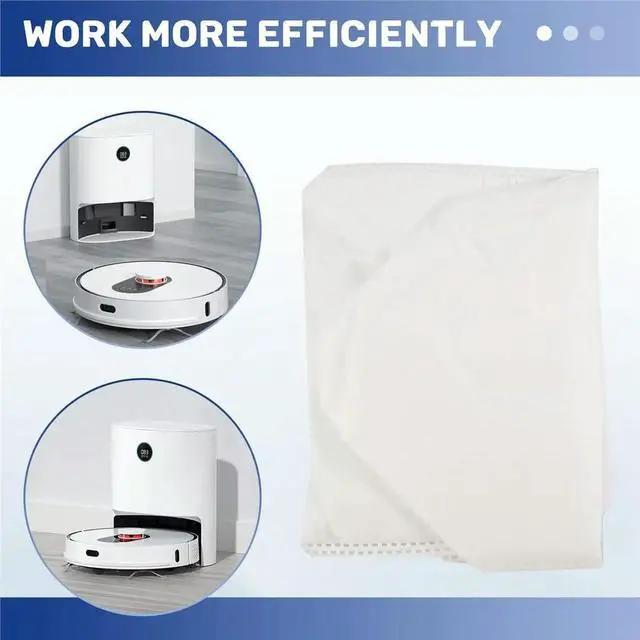 Alt view image 4 of 6 - 12 Pcs for Roidmi EVE Plus Robot Vacuum Cleaner Parts Dust Bag Garbage Bag Replacement Acces