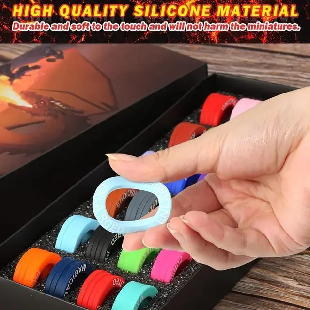 Alt view image 5 of 6 - Dungeons & Dragons Status Effect Acrylic Rings RPG Condition Markers for Tabletop Gaming