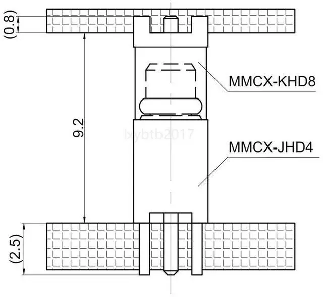 Main image of 9.2Mm board pitch MMCX-JHD4 and MMCX-KHD8 mating solution PCB panel connector
