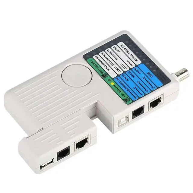 Alt view image 6 of 6 - RJ45 RJ11 USB BNC LAN Network Cable Tester 4 In 1 1 Set Cat5 Cat6 Wire Tester For Ethernet Phone Coaxial Cables